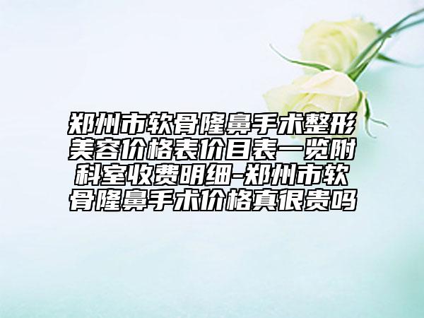 鄭州市軟骨隆鼻手術(shù)整形美容價(jià)格表價(jià)目表一覽附科室收費(fèi)明細(xì)-鄭州市軟骨隆鼻手術(shù)價(jià)格真很貴嗎