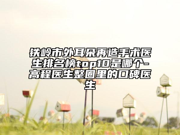 鐵嶺市外耳朵再造手術(shù)醫(yī)生排名榜top10是哪個-高程醫(yī)生整圈里的口碑醫(yī)生