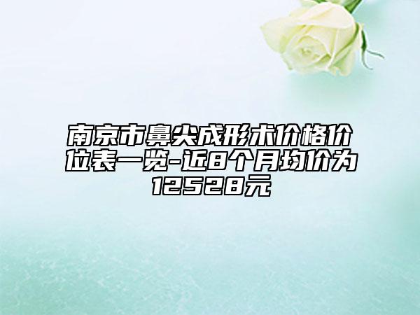 南京市鼻尖成形術(shù)價格價位表一覽-近8個月均價為12528元