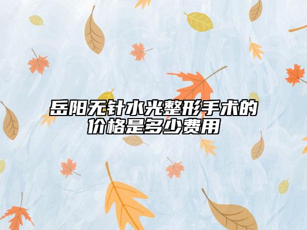 岳陽無針水光整形手術(shù)的價格是多少費用