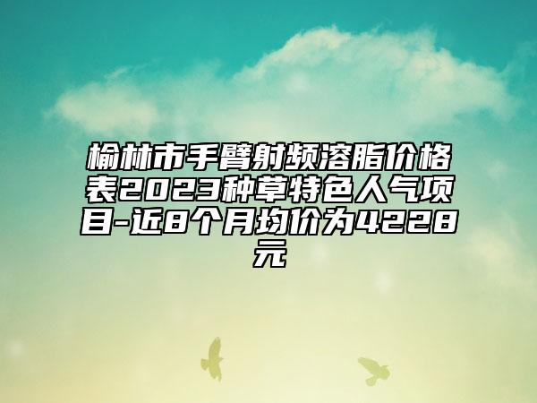 榆林市手臂射頻溶脂價格表2023種草特色人氣項目-近8個月均價為4228元