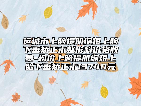 運(yùn)城市上瞼提肌縮短上瞼下垂矯正術(shù)整形科價(jià)格收費(fèi)-均價(jià)上瞼提肌縮短上瞼下垂矯正術(shù)13740元
