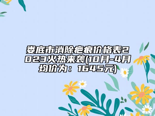 婁底市消除疤痕價(jià)格表2023火熱來(lái)襲(10月-4月均價(jià)為：1645元)