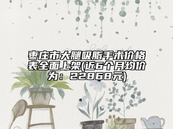 棗莊市大腿吸脂手術(shù)價格表全面上架(近6個月均價為：22868元)