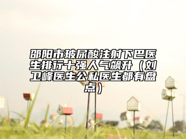 邵陽市玻尿酸注射下巴醫(yī)生排行十強人氣飆升（劉衛(wèi)峰醫(yī)生公私醫(yī)生都有盤點）