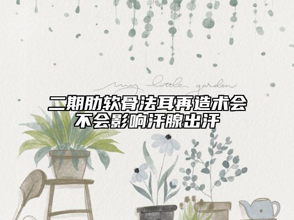 二期肋軟骨法耳再造術(shù)會(huì)不會(huì)影響汗腺出汗