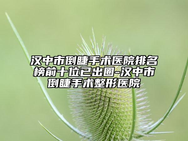 漢中市倒睫手術(shù)醫(yī)院排名榜前十位已出圈-漢中市倒睫手術(shù)整形醫(yī)院