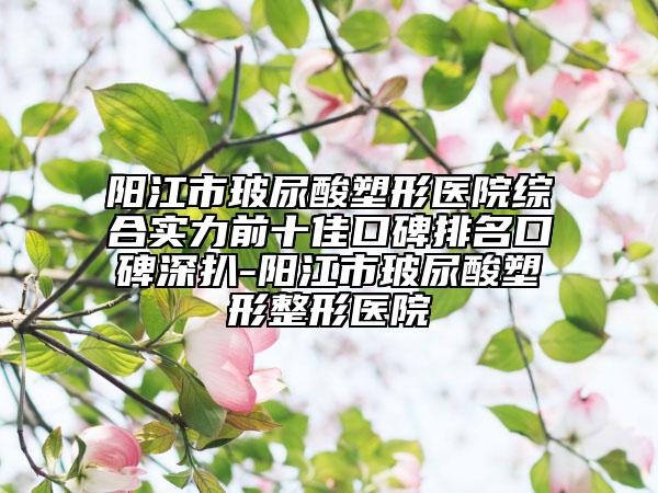 陽江市玻尿酸塑形醫(yī)院綜合實(shí)力前十佳口碑排名口碑深扒-陽江市玻尿酸塑形整形醫(yī)院