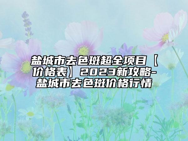 鹽城市去色斑超全項(xiàng)目【價(jià)格表】2023新攻略-鹽城市去色斑價(jià)格行情