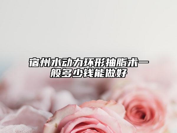 宿州水動(dòng)力環(huán)形抽脂術(shù)一般多少錢能做好