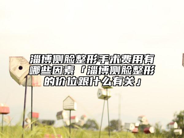 淄博側臉整形手術費用有哪些因素「淄博側臉整形的價位跟什么有關」