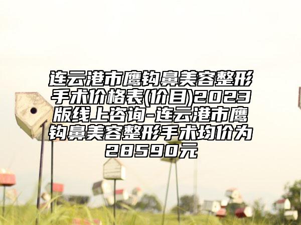 連云港市鷹鉤鼻美容整形手術價格表(價目)2023版線上咨詢-連云港市鷹鉤鼻美容整形手術均價為28590元