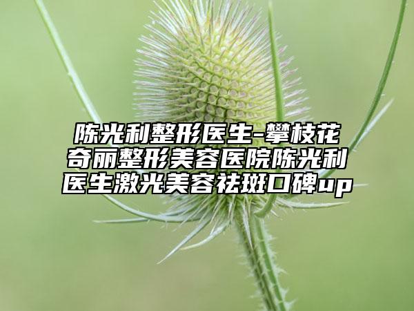 陳光利整形醫(yī)生-攀枝花奇麗整形美容醫(yī)院陳光利醫(yī)生激光美容祛斑口碑up