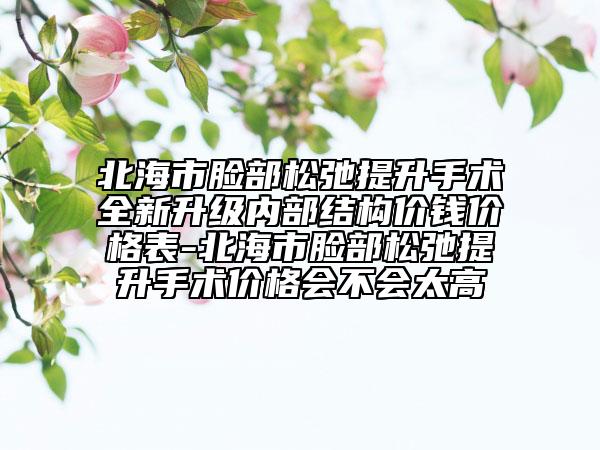 北海市臉部松弛提升手術(shù)全新升級內(nèi)部結(jié)構(gòu)價錢價格表-北海市臉部松弛提升手術(shù)價格會不會太高