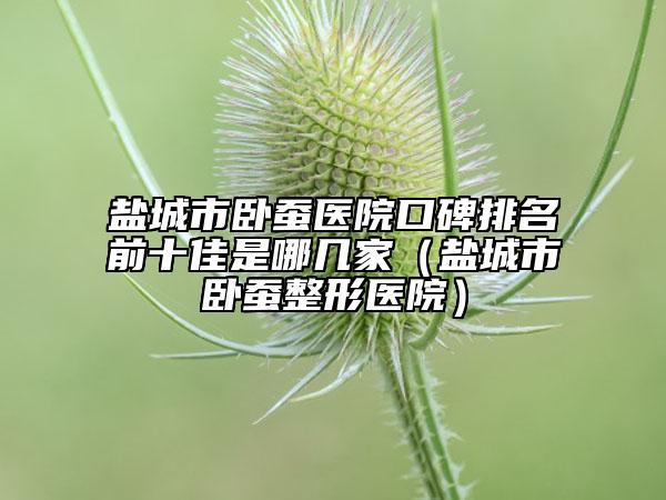 鹽城市臥蠶醫(yī)院口碑排名前十佳是哪幾家（鹽城市臥蠶整形醫(yī)院）