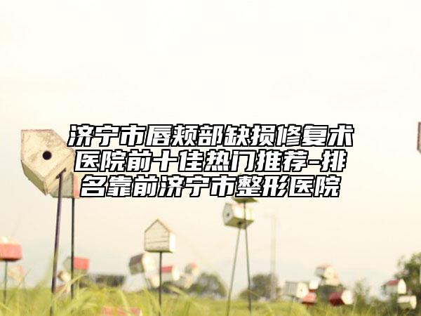 濟寧市唇頰部缺損修復術(shù)醫(yī)院前十佳熱門推薦-排名靠前濟寧市整形醫(yī)院