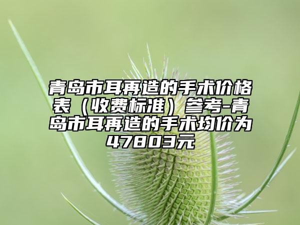 青島市耳再造的手術(shù)價格表（收費標(biāo)準(zhǔn)）參考-青島市耳再造的手術(shù)均價為47803元