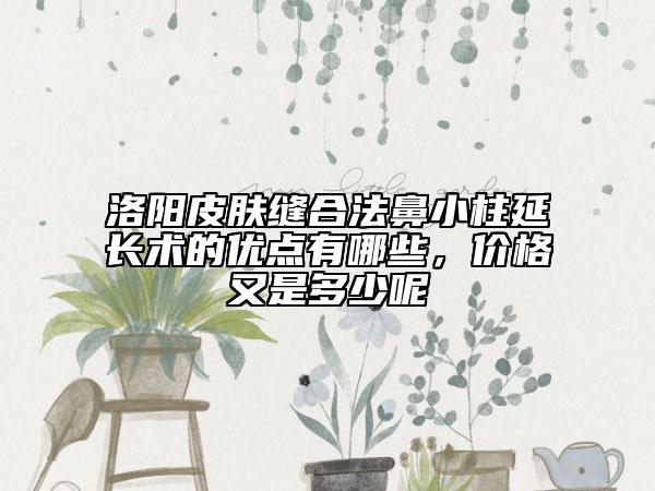 洛陽皮膚縫合法鼻小柱延長術(shù)的優(yōu)點有哪些，價格又是多少呢