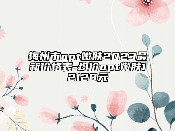 梅州市opt嫩膚2023最新價(jià)格表-均價(jià)opt嫩膚12128元