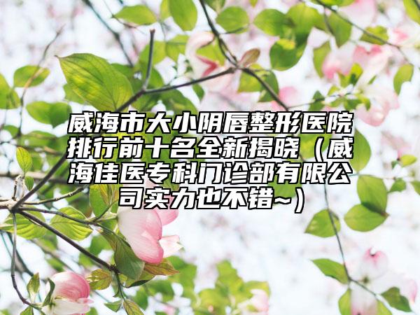 威海市大小陰唇整形醫(yī)院排行前十名全新揭曉（威海佳醫(yī)?？崎T診部有限公司實力也不錯~）