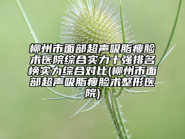 柳州市面部超聲吸脂瘦臉術(shù)醫(yī)院綜合實(shí)力十強(qiáng)排名榜實(shí)力綜合對比(柳州市面部超聲吸脂瘦臉術(shù)整形醫(yī)院)