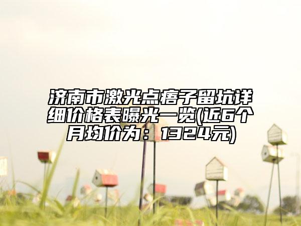 濟(jì)南市激光點(diǎn)痦子留坑詳細(xì)價(jià)格表曝光一覽(近6個(gè)月均價(jià)為：1324元)