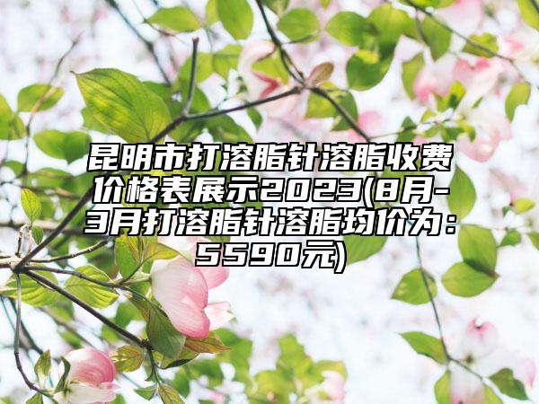 昆明市打溶脂針溶脂收費價格表展示2023(8月-3月打溶脂針溶脂均價為：5590元)