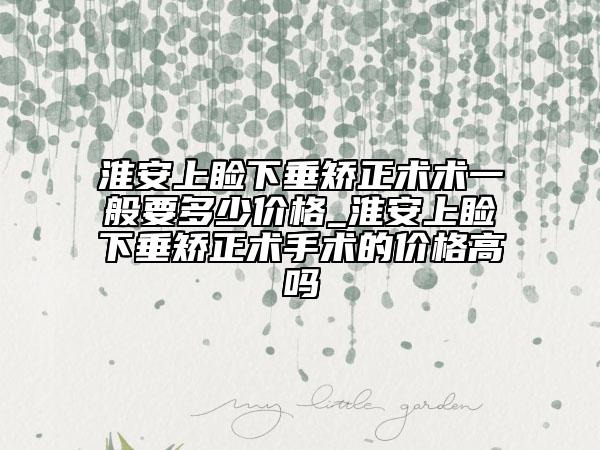 淮安上瞼下垂矯正術(shù)術(shù)一般要多少價格_淮安上瞼下垂矯正術(shù)手術(shù)的價格高嗎