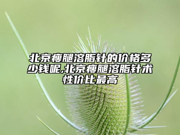 北京瘦腿溶脂針的價(jià)格多少錢呢,北京瘦腿溶脂針術(shù)性價(jià)比最高