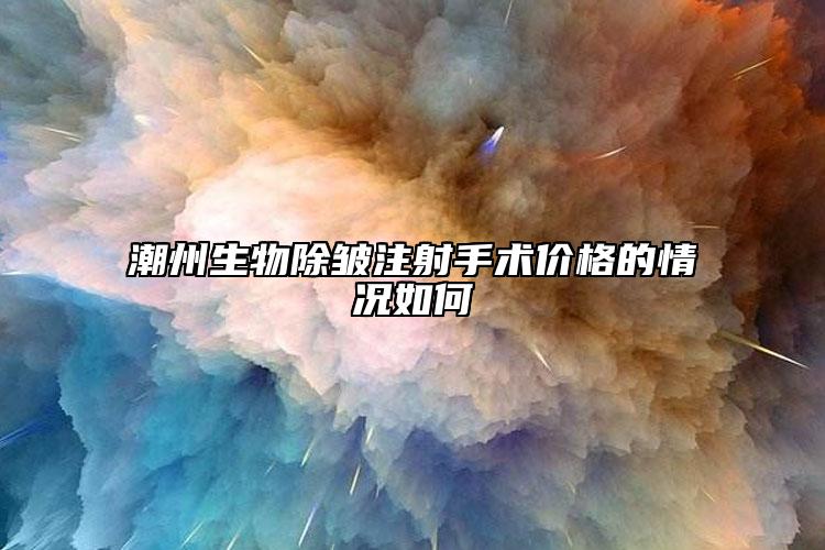潮州生物除皺注射手術(shù)價格的情況如何