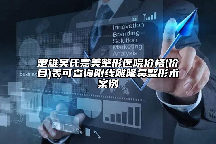 楚雄吳氏嘉美整形醫(yī)院價格(價目)表可查詢附線雕隆鼻整形術案例