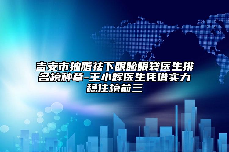 吉安市抽脂祛下眼瞼眼袋醫(yī)生排名榜種草-王小輝醫(yī)生憑借實力穩(wěn)住榜前三