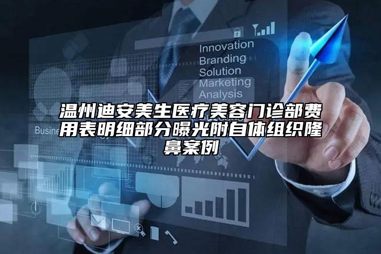 溫州迪安美生醫(yī)療美容門診部費用表明細(xì)部分曝光附自體組織隆鼻案例
