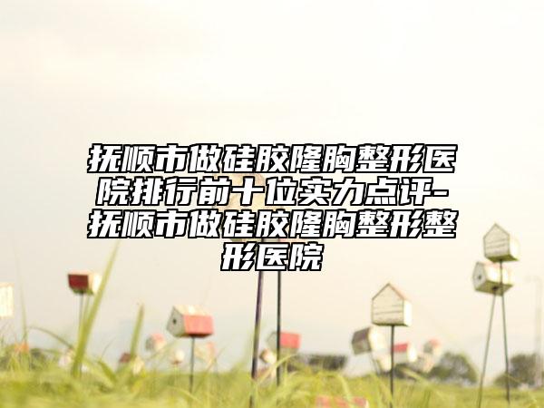 撫順市做硅膠隆胸整形醫(yī)院排行前十位實(shí)力點(diǎn)評-撫順市做硅膠隆胸整形整形醫(yī)院