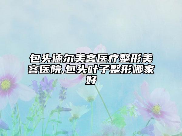 包頭德爾美客醫(yī)療整形美容醫(yī)院,包頭葉子整形哪家好