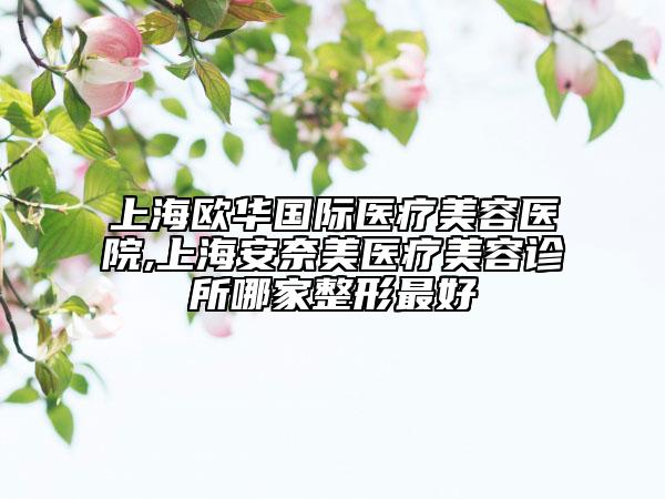 上海歐華國(guó)際醫(yī)療美容醫(yī)院,上海安奈美醫(yī)療美容診所哪家整形最好