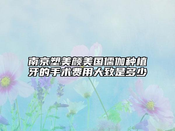 南京塑美顏美國儒伽種植牙的手術(shù)費用大致是多少