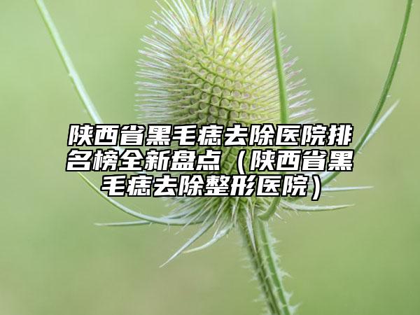 陜西省黑毛痣去除醫(yī)院排名榜全新盤點(diǎn)（陜西省黑毛痣去除整形醫(yī)院）