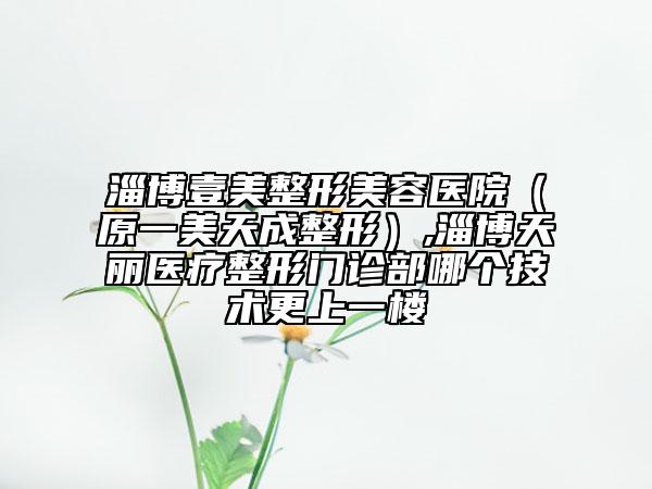 淄博壹美整形美容醫(yī)院（原一美天成整形）,淄博天麗醫(yī)療整形門診部哪個技術(shù)更上一樓