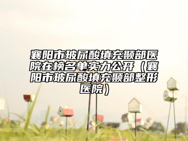 襄陽(yáng)市玻尿酸填充顳部醫(yī)院在榜名單實(shí)力公開（襄陽(yáng)市玻尿酸填充顳部整形醫(yī)院）