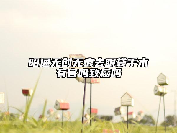 昭通無創(chuàng)無痕去眼袋手術(shù)有害嗎致癌嗎
