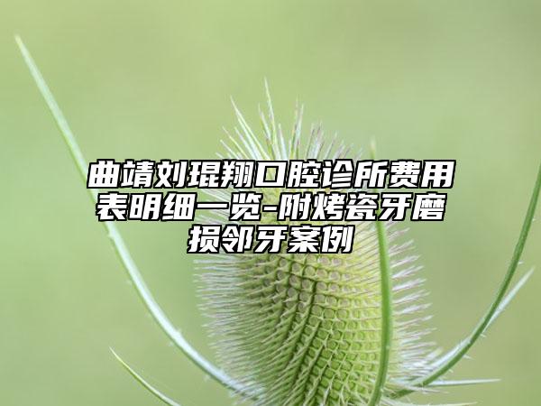 曲靖劉琨翔口腔診所費(fèi)用表明細(xì)一覽-附烤瓷牙磨損鄰牙案例