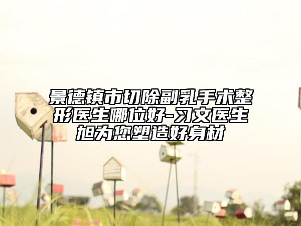 景德鎮(zhèn)市切除副乳手術(shù)整形醫(yī)生哪位好-習(xí)文醫(yī)生旭為您塑造好身材