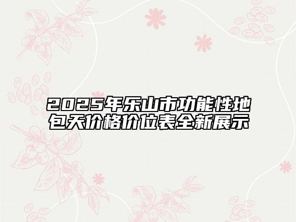 2025年樂(lè)山市功能性地包天價(jià)格價(jià)位表全新展示