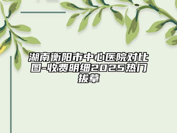 湖南衡陽市中心醫(yī)院對比圖-收費明細2025熱門拔草