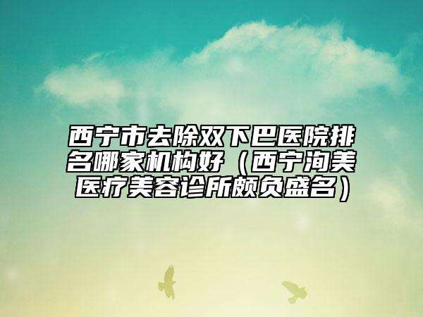西寧市去除雙下巴醫(yī)院排名哪家機構(gòu)好（西寧洵美醫(yī)療美容診所頗負盛名）