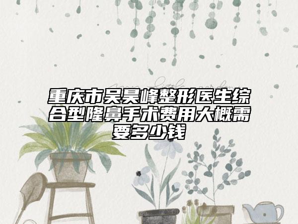 重慶市吳昊峰整形醫(yī)生綜合型隆鼻手術(shù)費(fèi)用大概需要多少錢