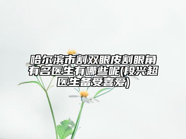 哈爾濱市割雙眼皮割眼角有名醫(yī)生有哪些呢(段興超醫(yī)生備受喜愛(ài))