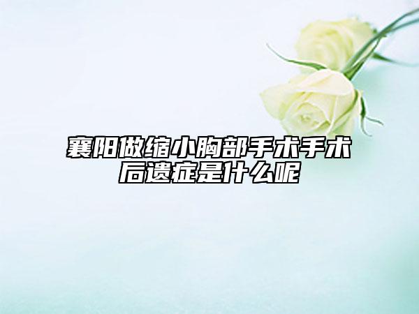 襄陽做縮小胸部手術(shù)手術(shù)后遺癥是什么呢