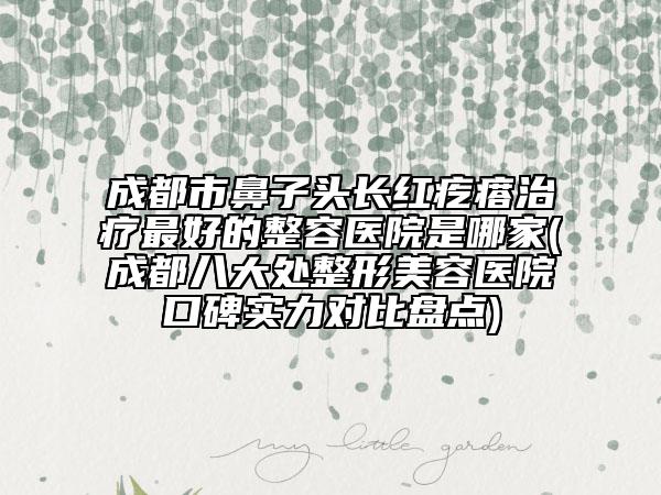 成都市鼻子頭長紅疙瘩治療最好的整容醫(yī)院是哪家(成都八大處整形美容醫(yī)院口碑實力對比盤點)